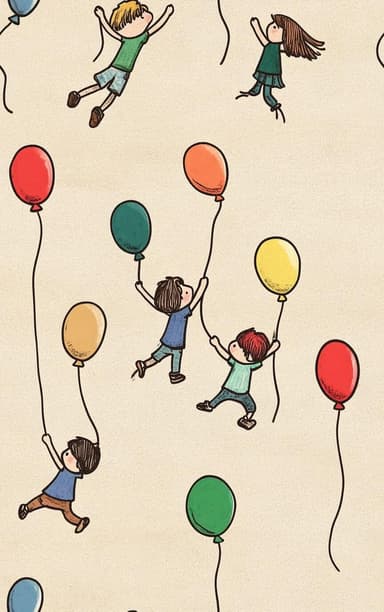 Fairy storybook about two siblings and their magical balloon journey